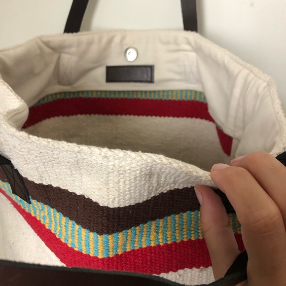 Large Aztec style woven tote - Picture 3 of 4